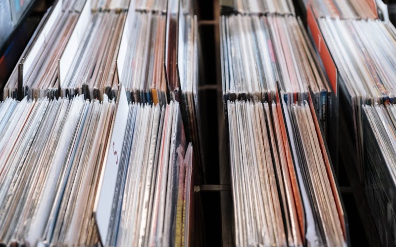 Vinyl record collection